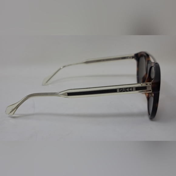 NWT Gucci Women's Sunglasses Round Havana Silver Crystal GG0559S 54-18-145 - Picture 7 of 16